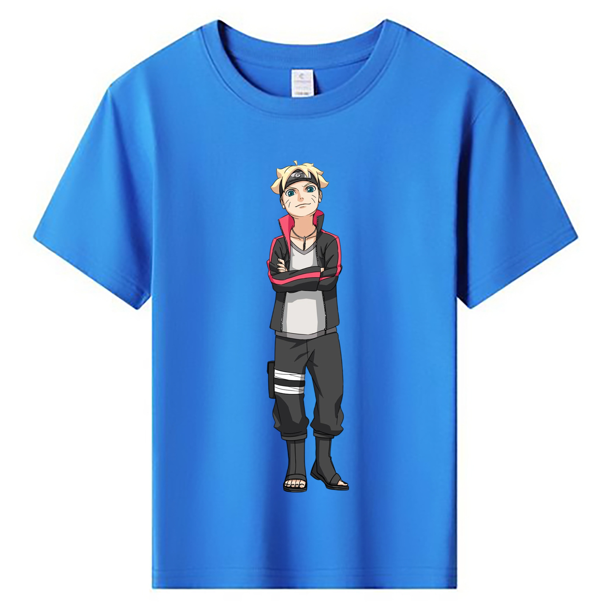 NARUTO -ナルト- うずまき ボルト Uzumaki Boruto 綿100％キッズTシャツ（フロントプリント）